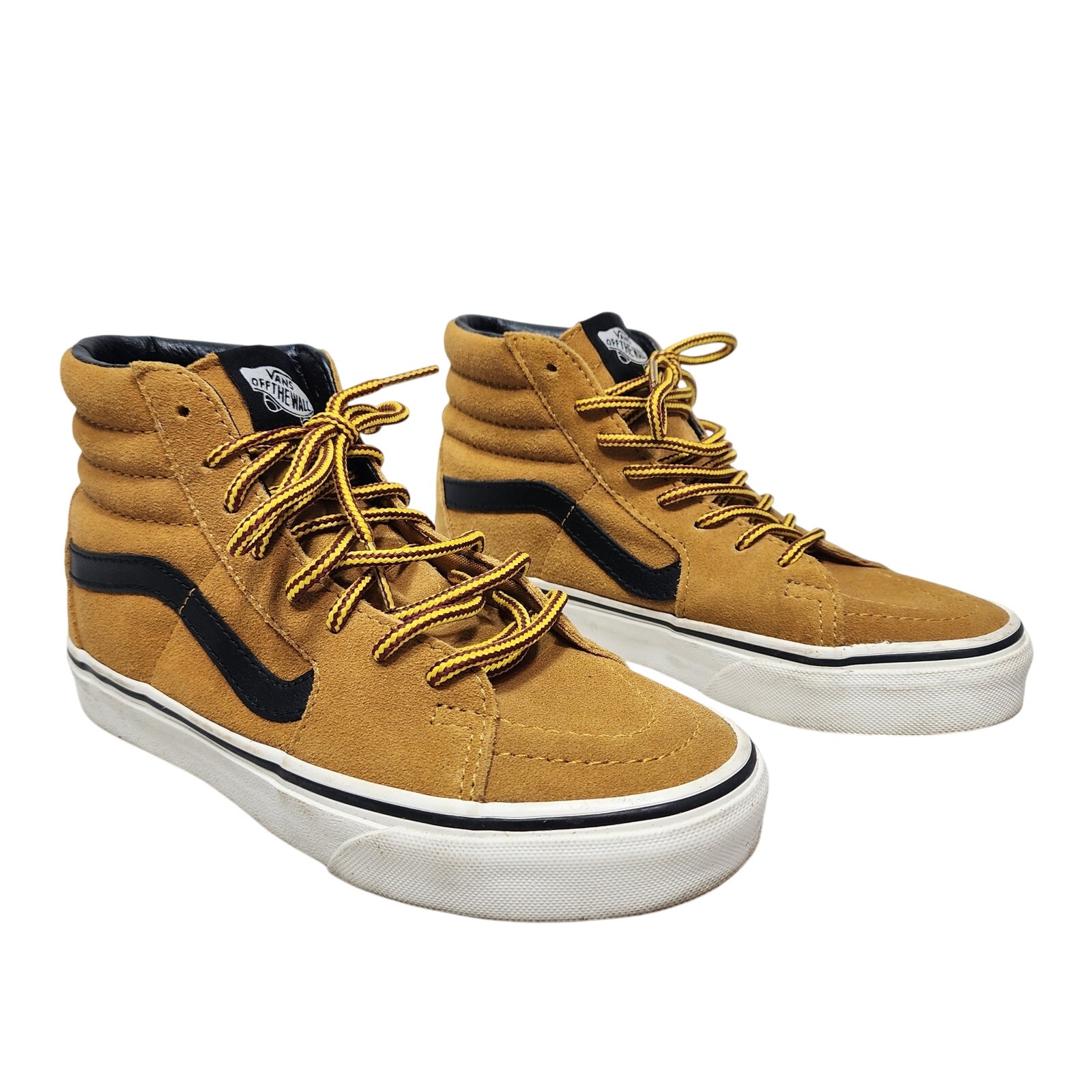 New Women's Vans Sk8 Hi In Wheat Black Suede Skate Shoes Size 5